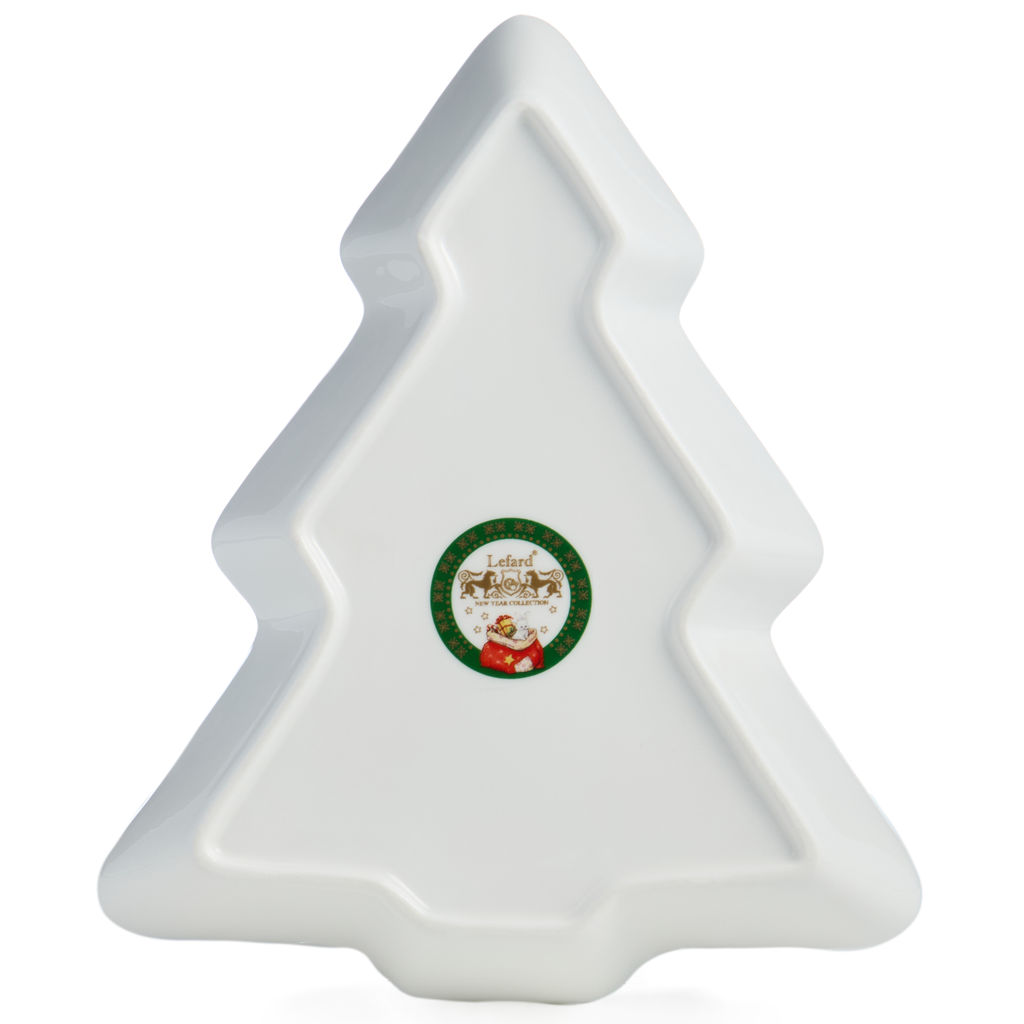 БЛЮДО-ЕЛКА LEFARD ДЕД МОРОЗ 25*21*4 СМ ЗЕЛЕНОЕ  фото 4