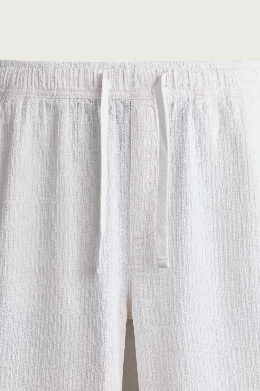 PANTAL?N RELAXED FIT JACQUARD LAVADO / Blanco - Zara фото 8