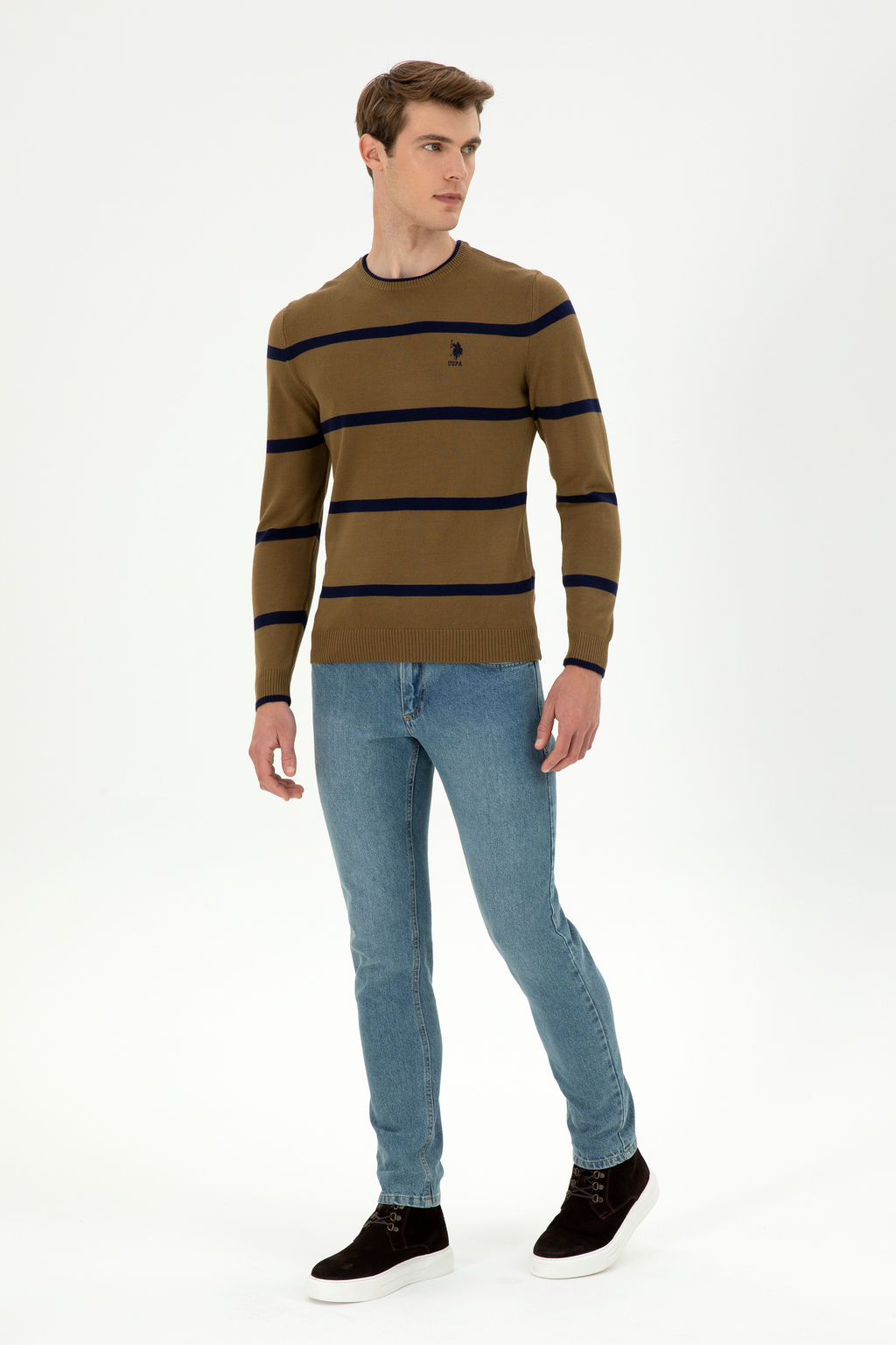 Мужской свитер цвета хаки Неожиданная скидка в корзине - U.s. polo assn фото 11