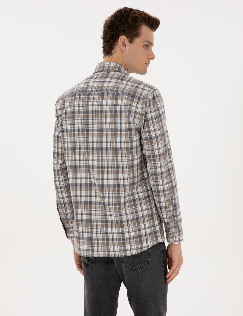 Kahverengi Regular Fit Uzun Kollu G_mlek - Pierre cardin фото 5