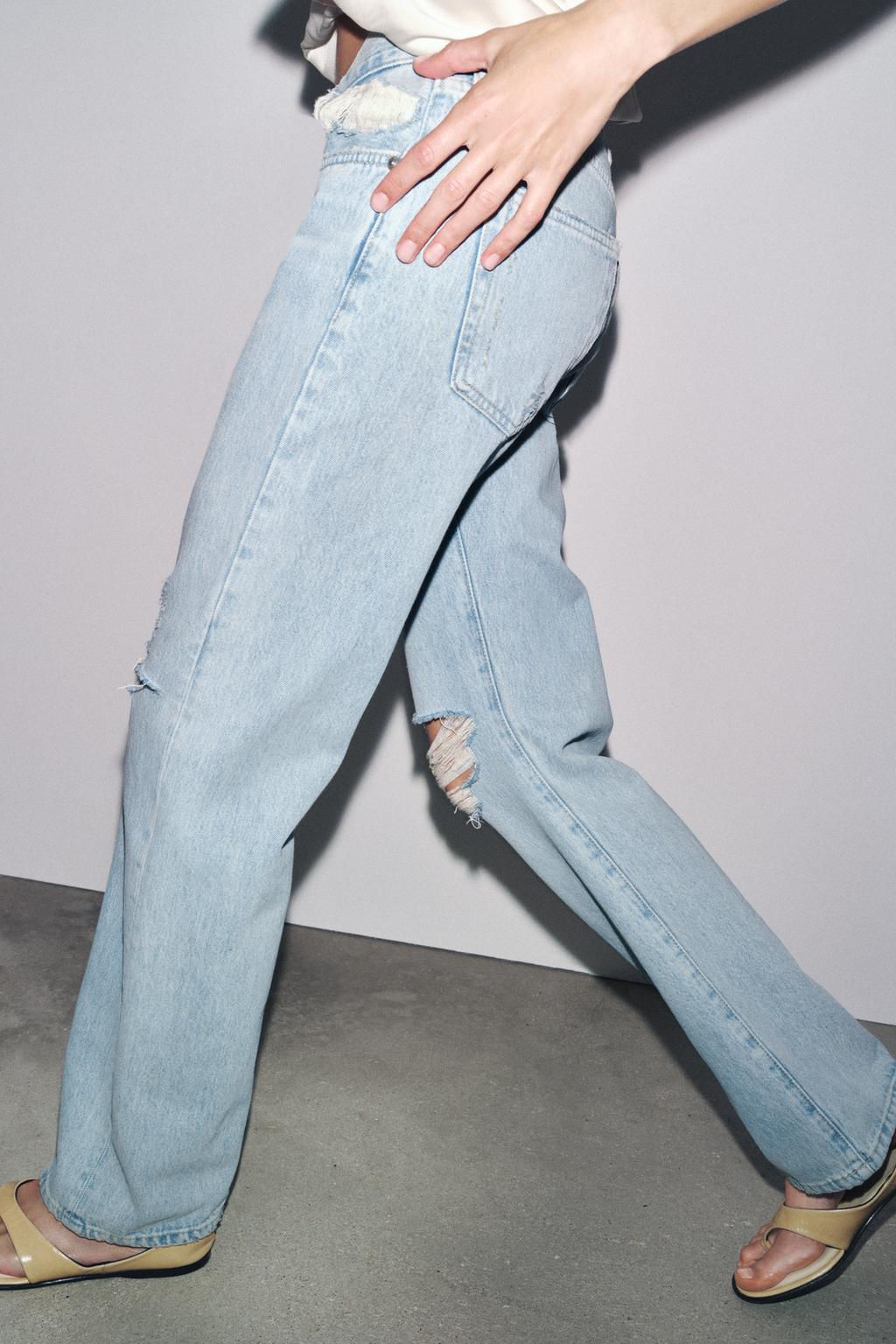 ZW COLLECTION STRAIGHT MID-WAIST JEANS - Zara фото 5