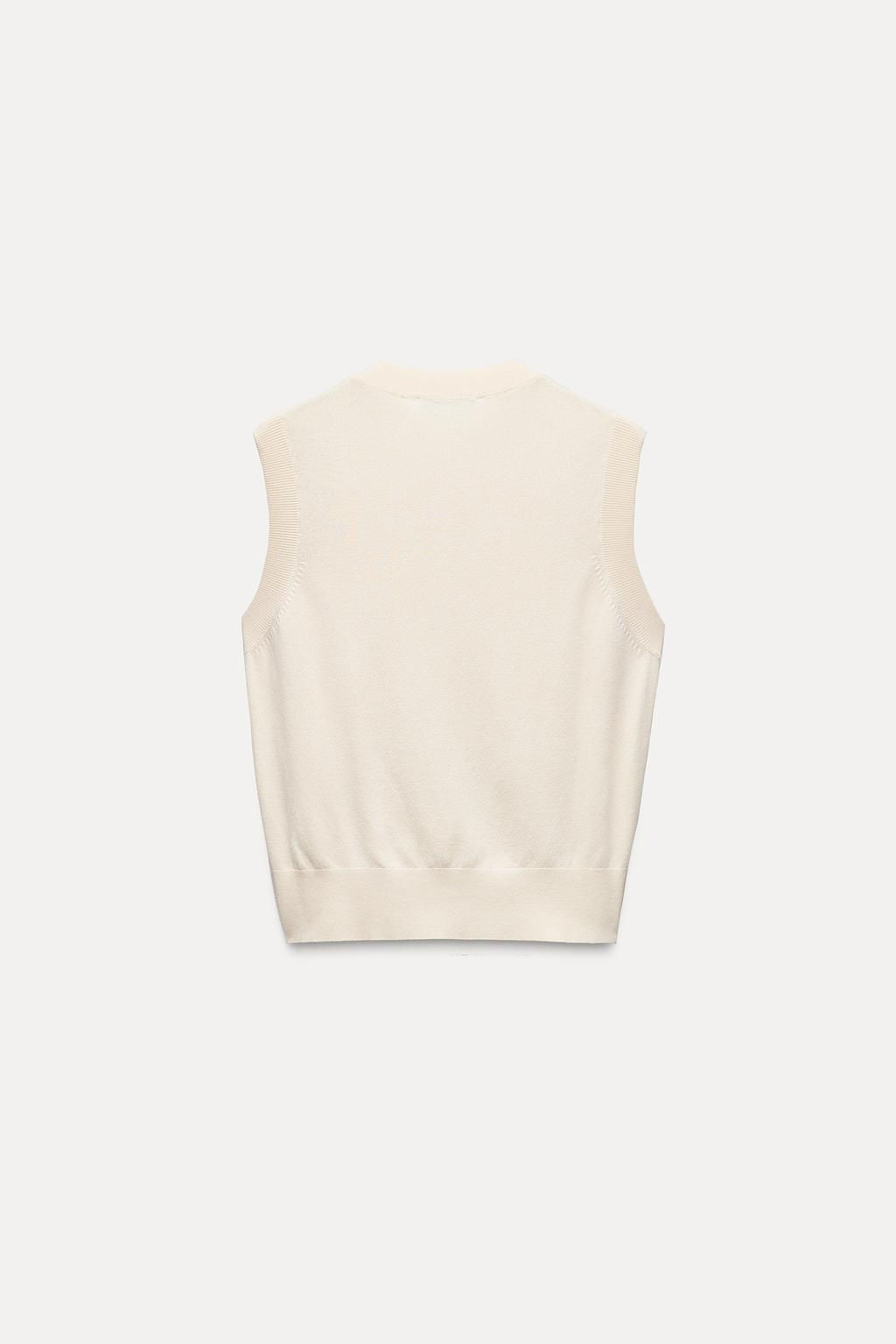 PLAIN KNIT VEST - Zara фото 3