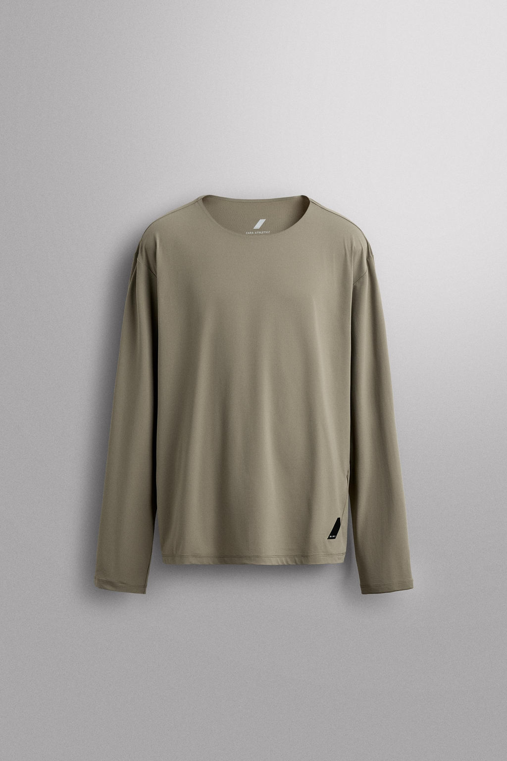 CAMISETA T?CNICA RUNNING MANGA LARGA GR?FICO / Gris claro - Zara фото 7