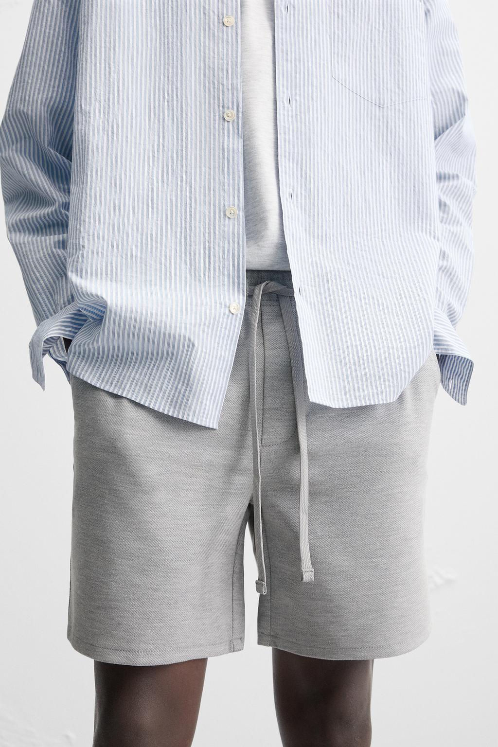 TEXTURED COMFORT BERMUDA SHORTS - Zara фото 34