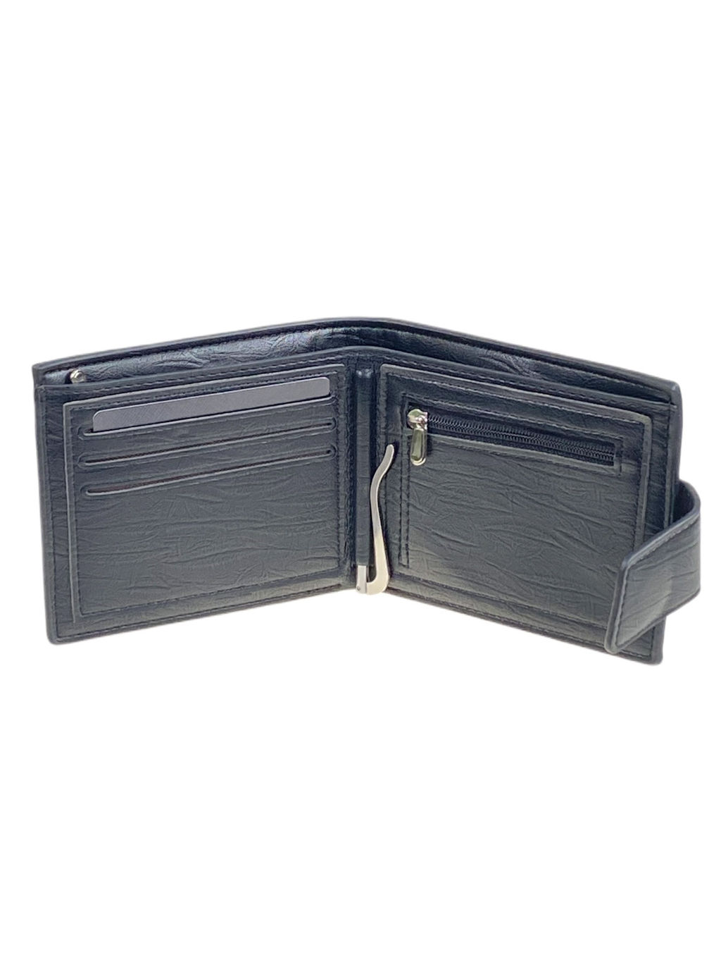 Мужское портмоне из натуральной кожи, цвет черный - Greta фото 2