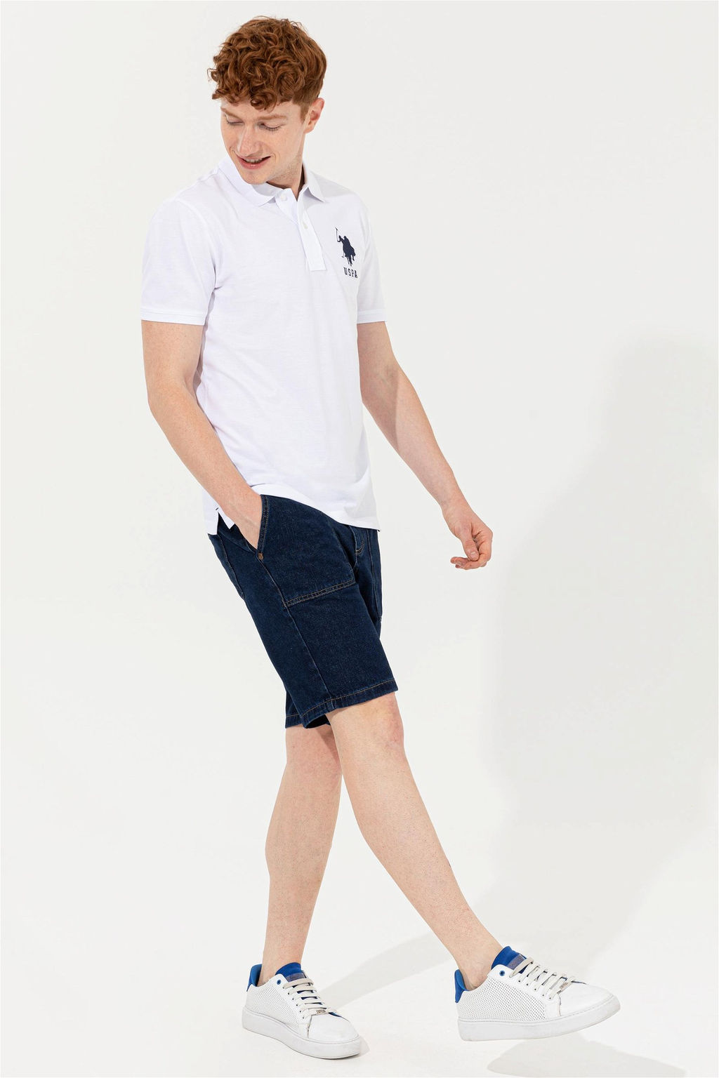 U. S. Polo Assn Мужские темно-синие джинсовые шорты - U.s. polo assn фото 9