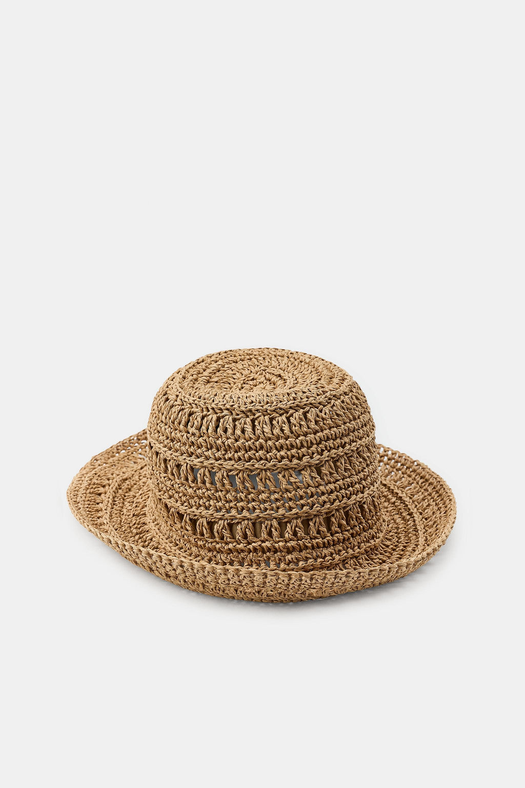 GORRO PAPEL TRENZADO / Tostado oscuro