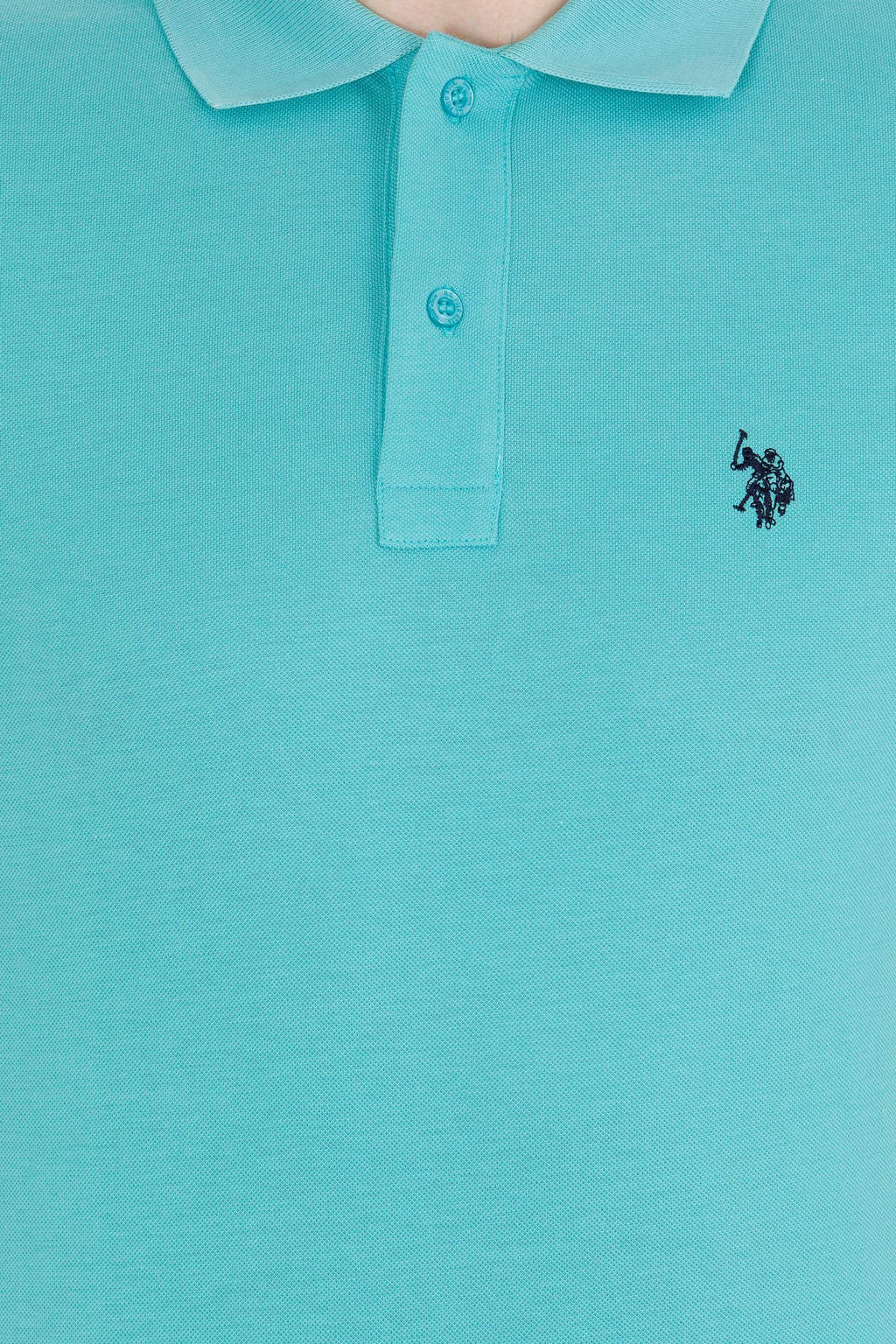 U. S. Polo Assn Мужская мятная базовая футболка с воротником-поло - U.s. polo assn фото 7