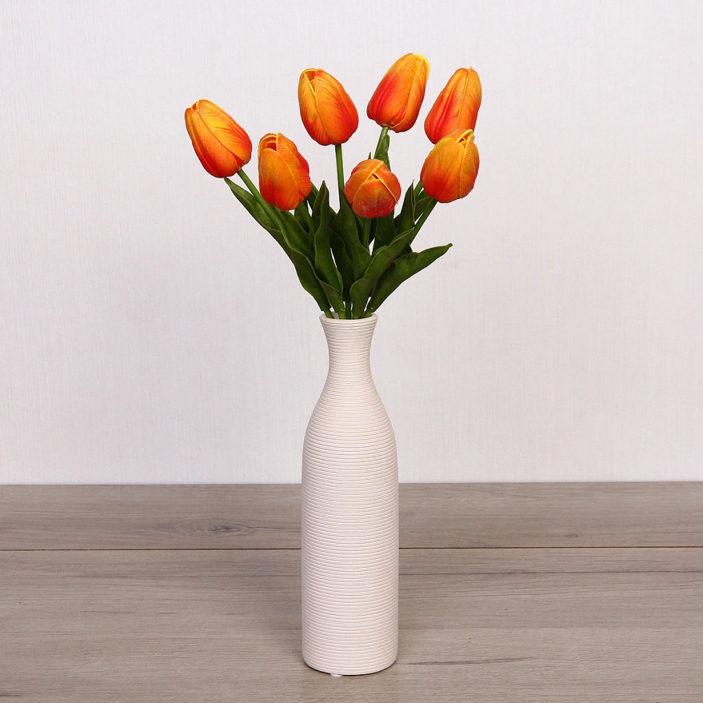 Цветы искусственные "Natur" 38см Тюльпаны 7шт желтые