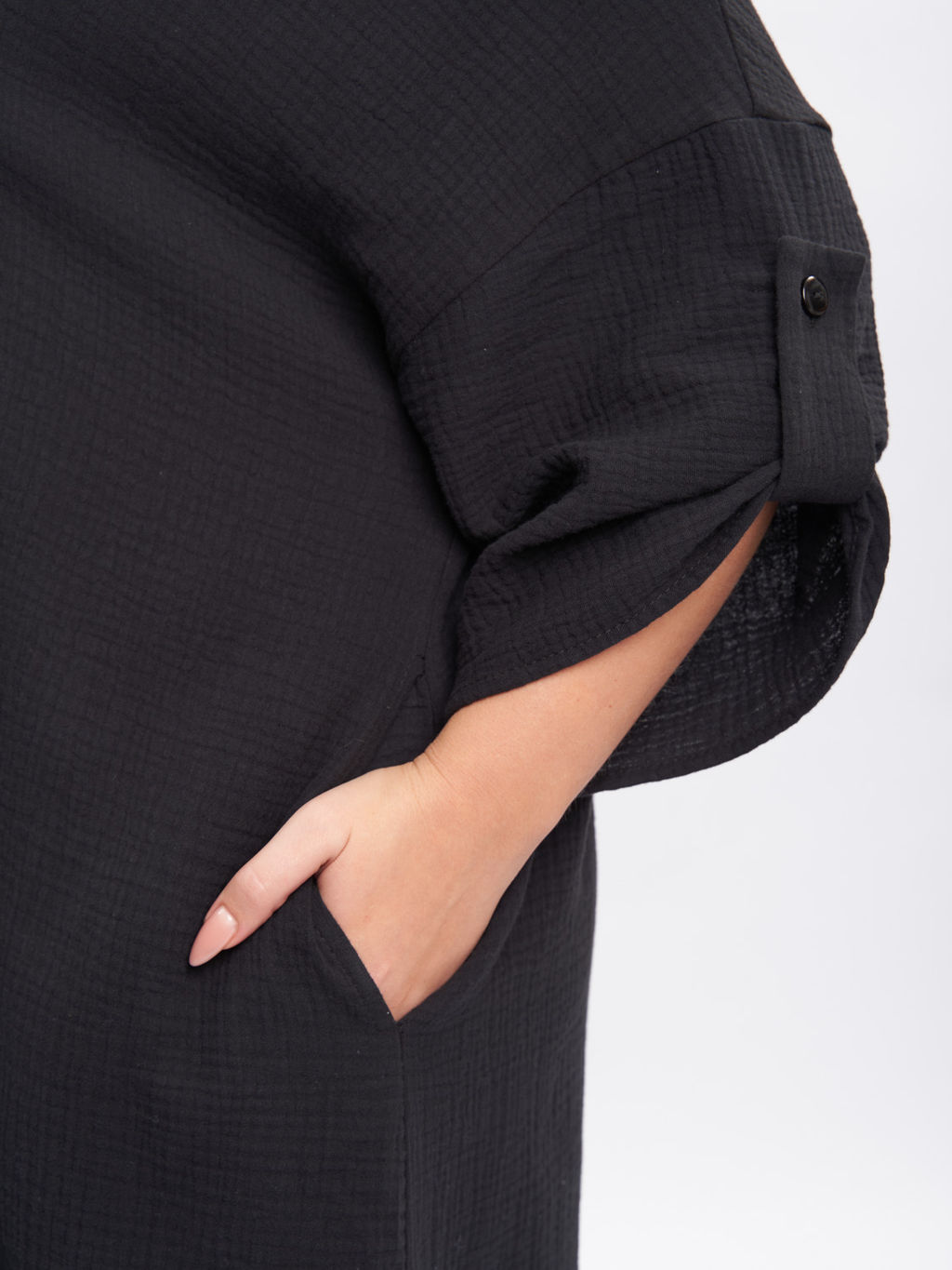 Платье из муслина PP66501BLK01