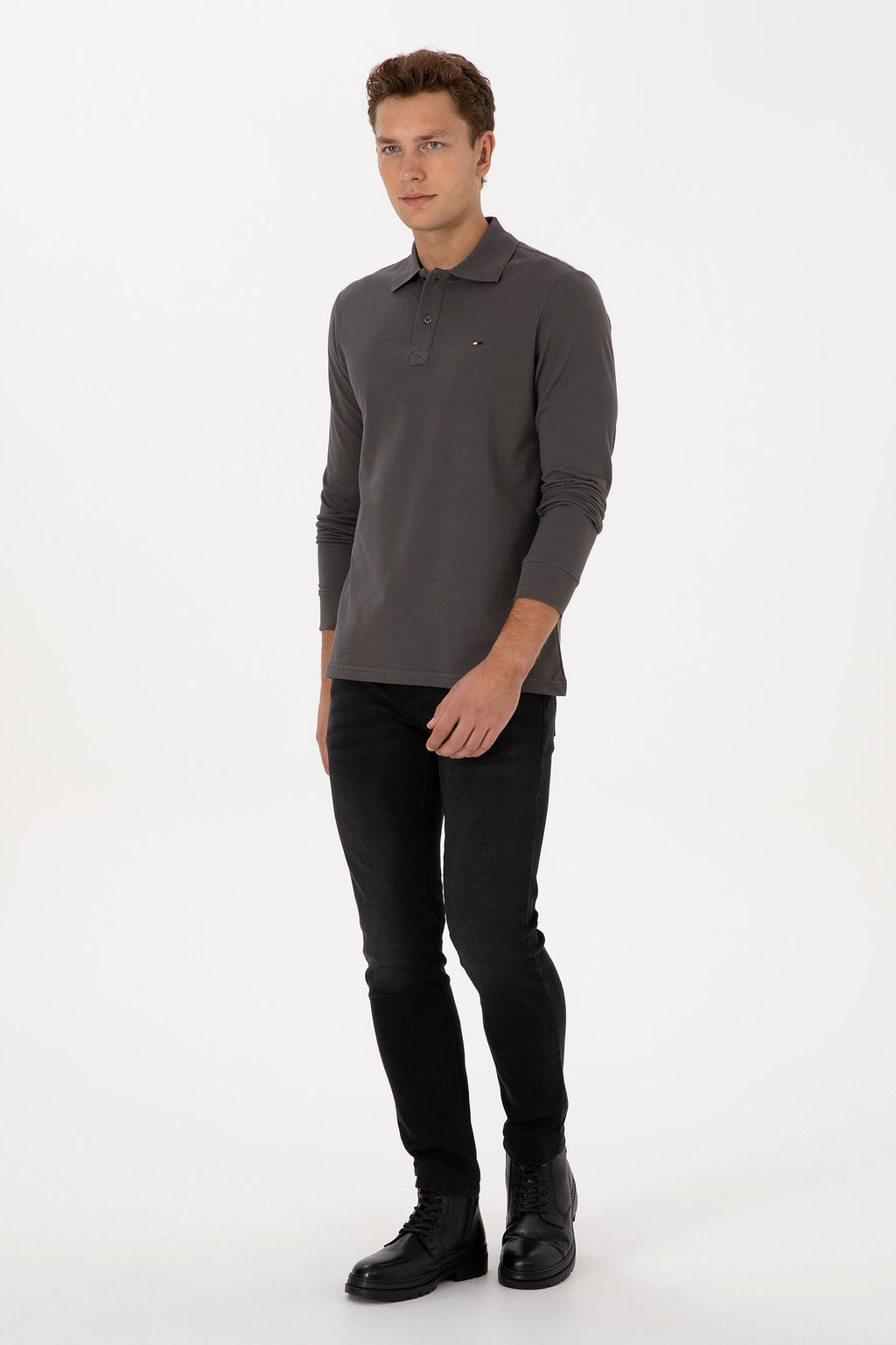 Erkek Gri Basic Sweatshirt - U.s. polo assn фото 4