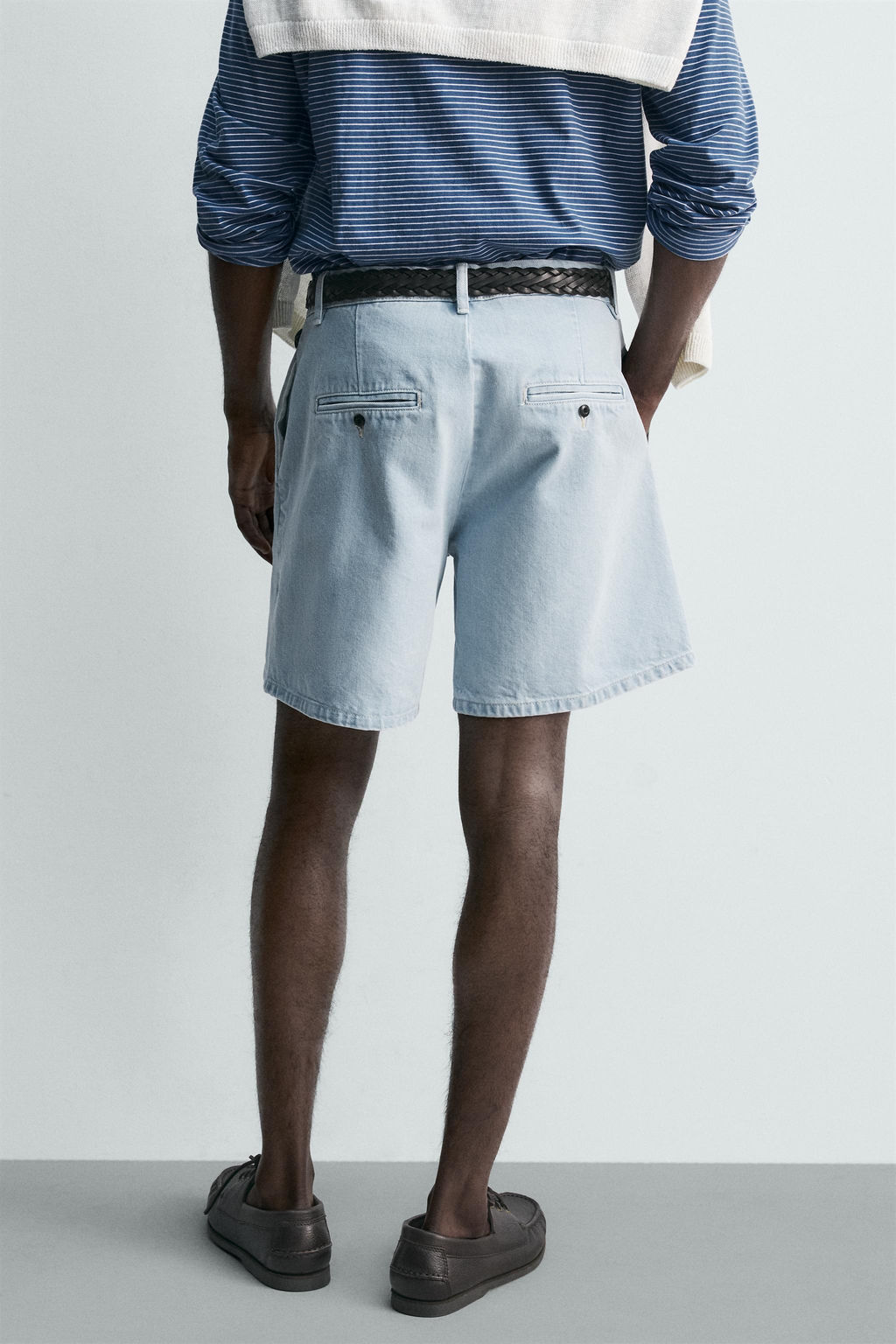 BERMUDA CHINO DENIM / Azul claro