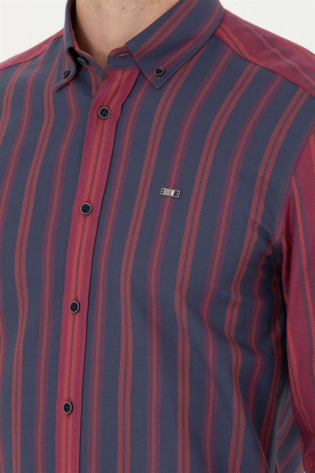 Мужская темно-синяя рубашка с длинным рукавом - U.s. polo assn фото 14