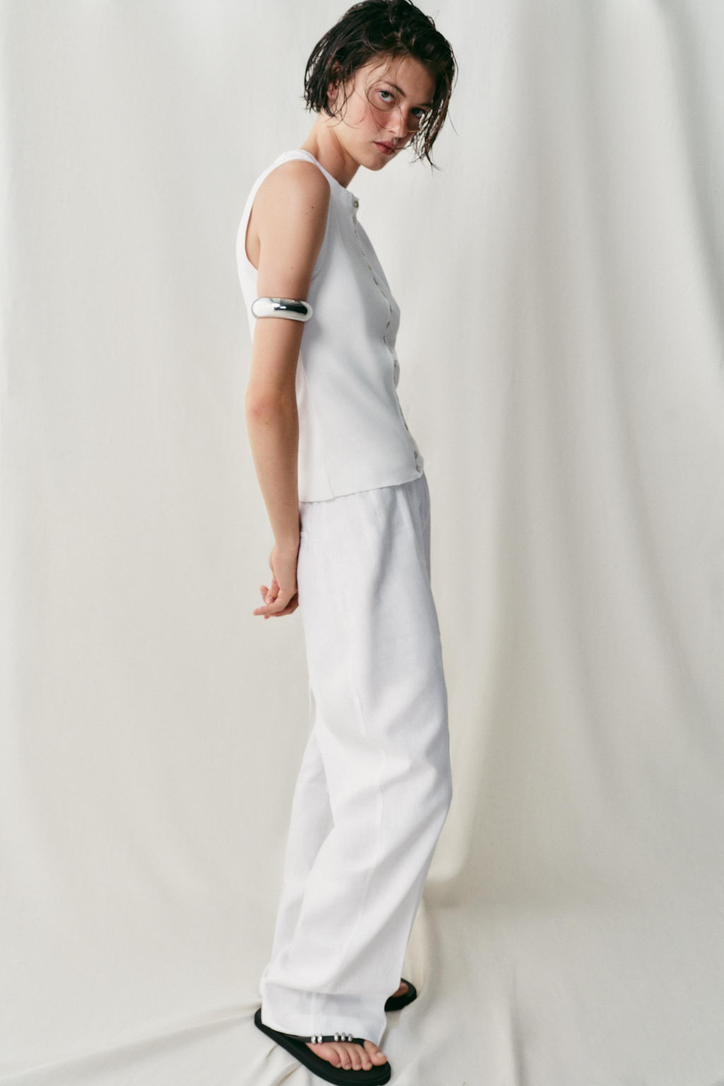 TOP BOTONES / Blanco - Zara фото 4