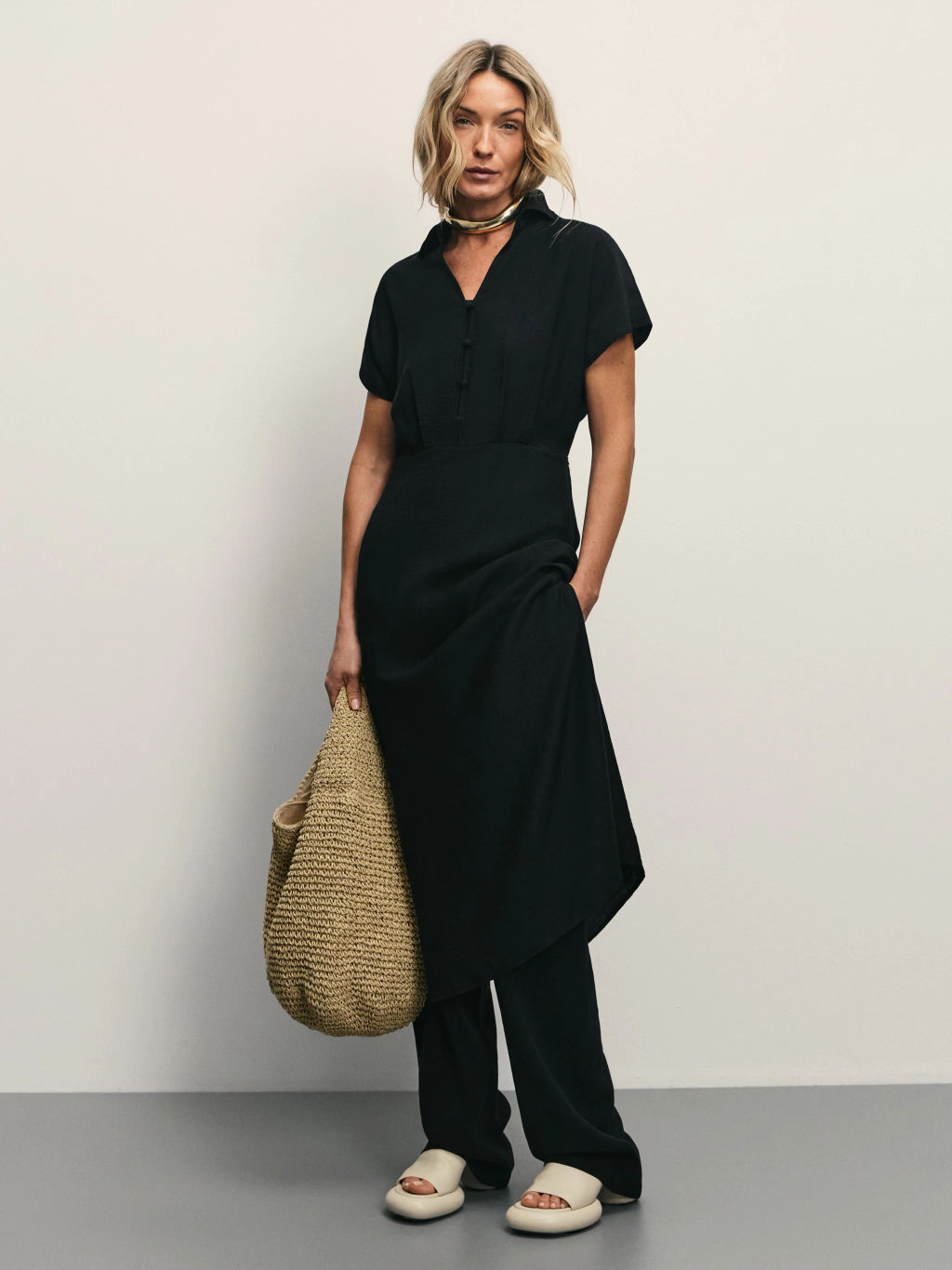 Платье-рубашка из вискозы / Zarina  фото 2