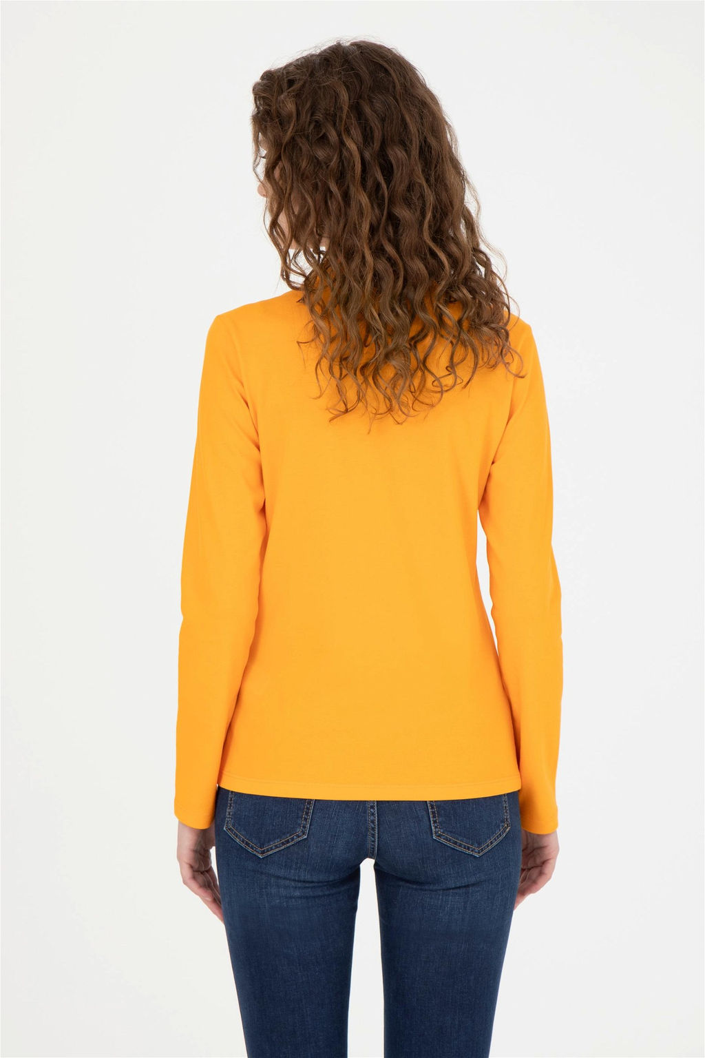 Женский оранжевый базовый свитшот - U.s. polo assn фото 5