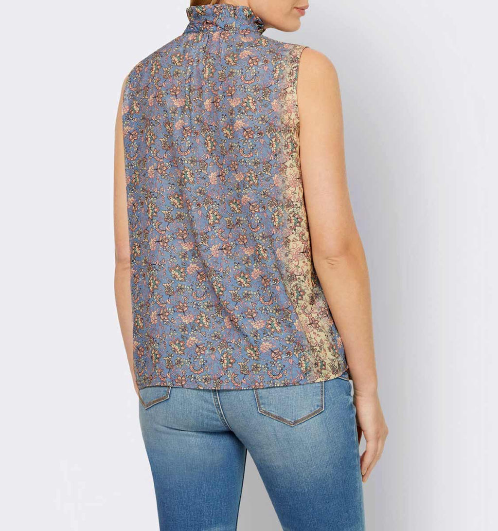 Топ, сине-бежевый - Linea tesini фото 4