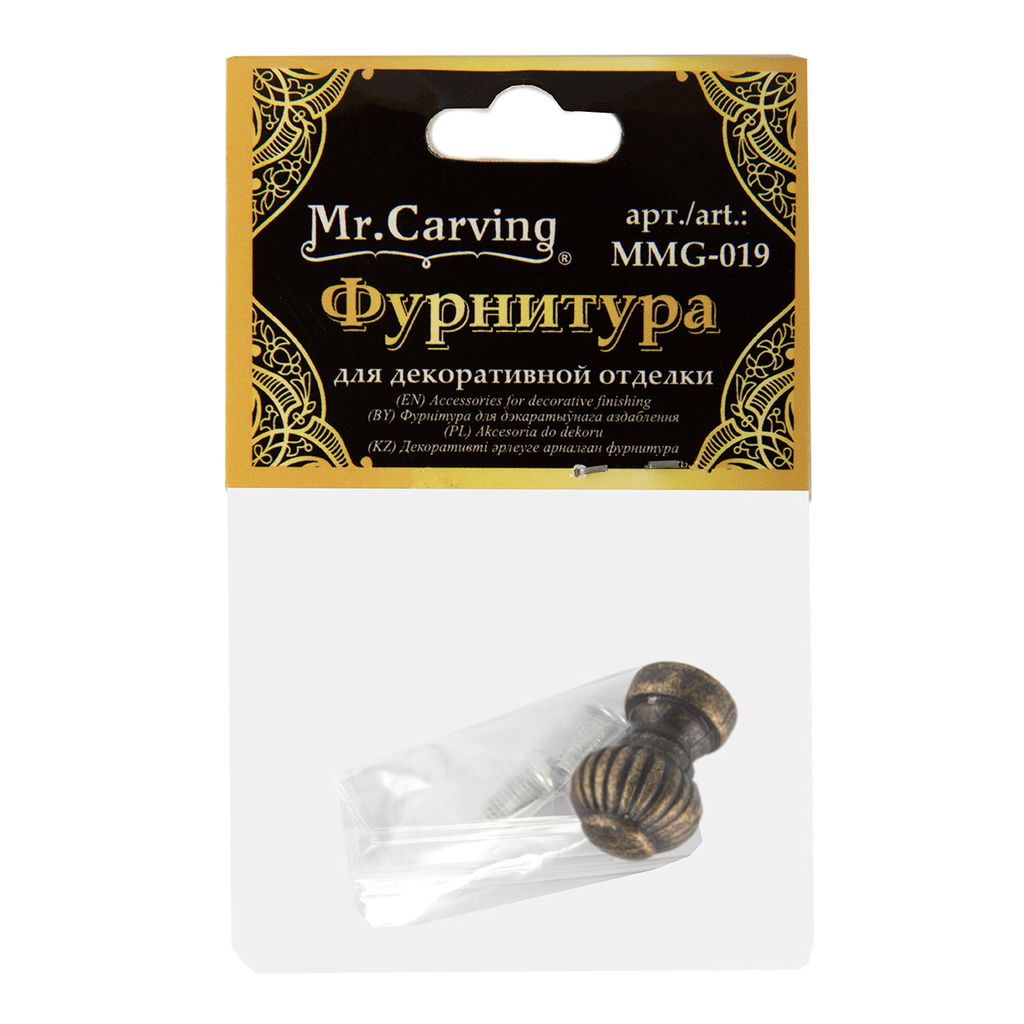 Mr. Carving MMG-019 фурнитура для шкатулок ручка 1 x 1.9 см 5 х 1 шт. №02 бронза - Love2art фото 3