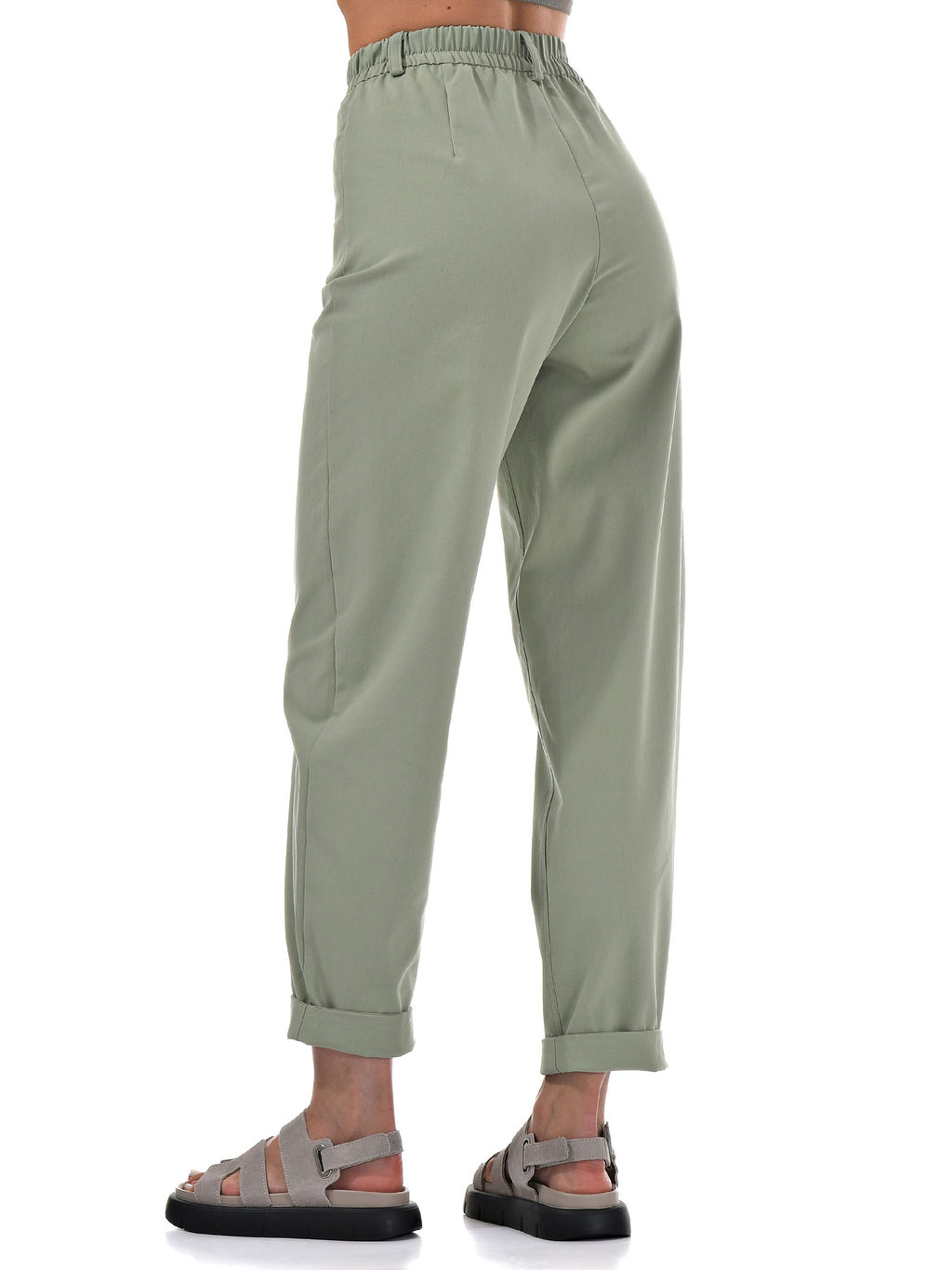 Хлопковые деним брюки ЦВЕТ КРАСНЫЙ! - А+б коллекция фото 5