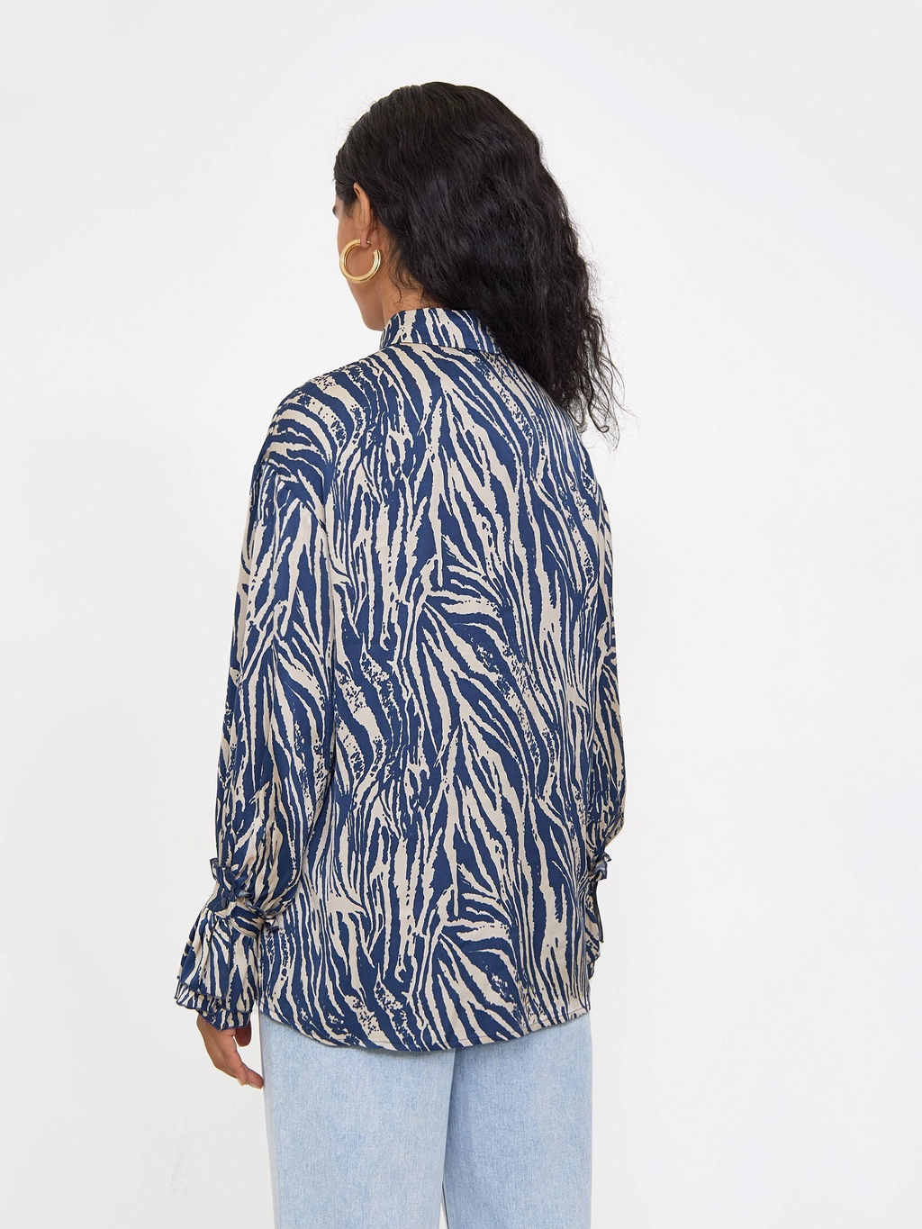 Рубашка с абстрактным принтом B2903/fleur - Emka фото 4