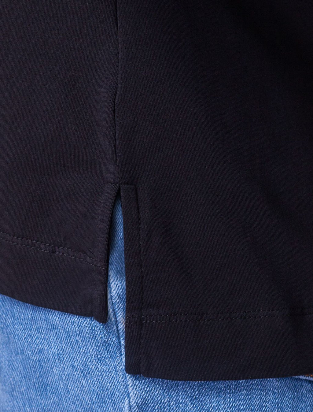 Блузка трикотажная на золотистых пуговицах из премиального хлопка - Vilatte фото 3