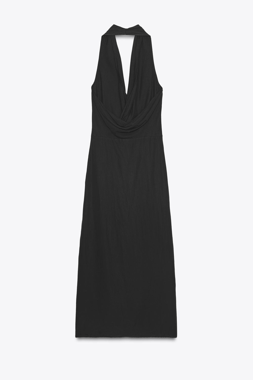 FLOWING DRAPED MIDI DRESS - Zara фото 11
