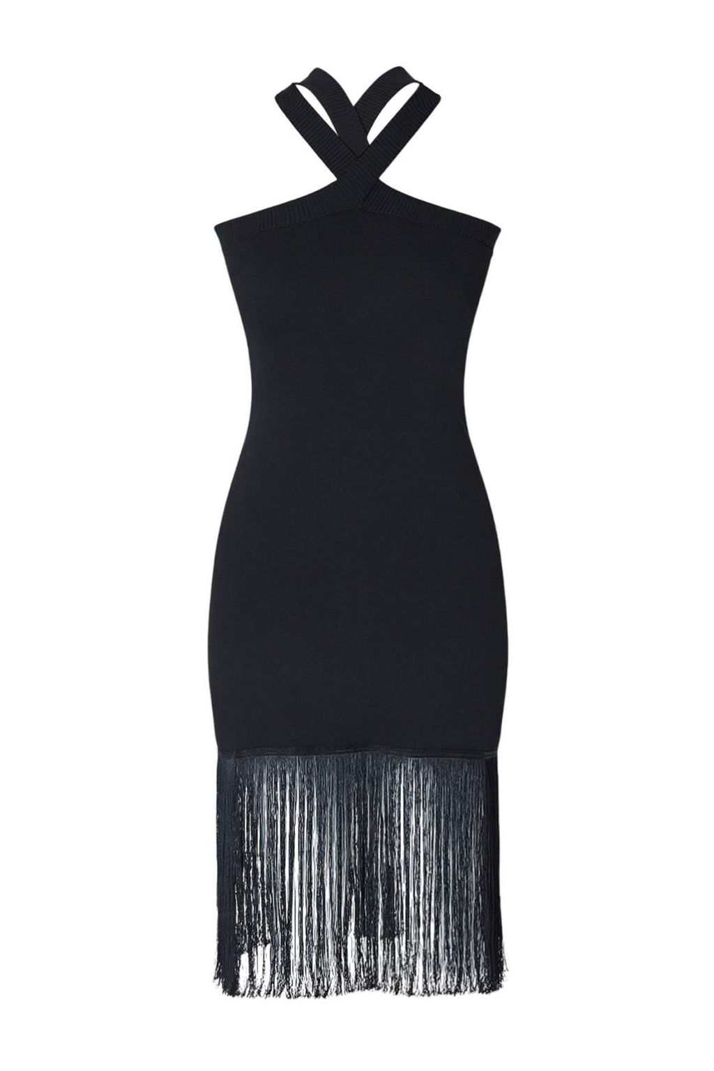 Siyah Midi Triko Puskul Detayl? Elbise TWOSS26EL00176 - Trendyolmilla фото 5