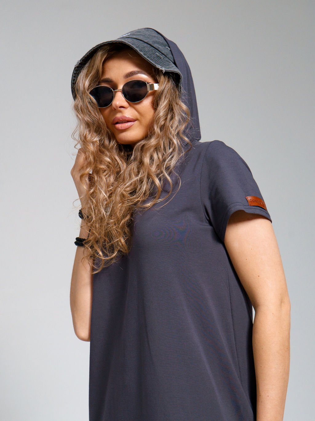 970 Платье-мантия "Серый"