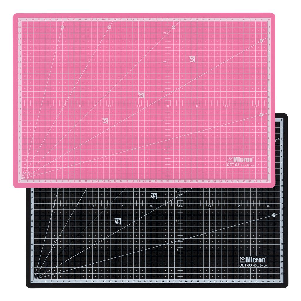 Micron CET-03 Коврик (мат) для резки двусторонний полипропилен термоэластопласт 45 см х 30 см в пакете формат А3