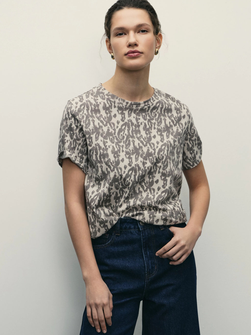 Футболка прямого кроя с принтом / Zarina  фото 7