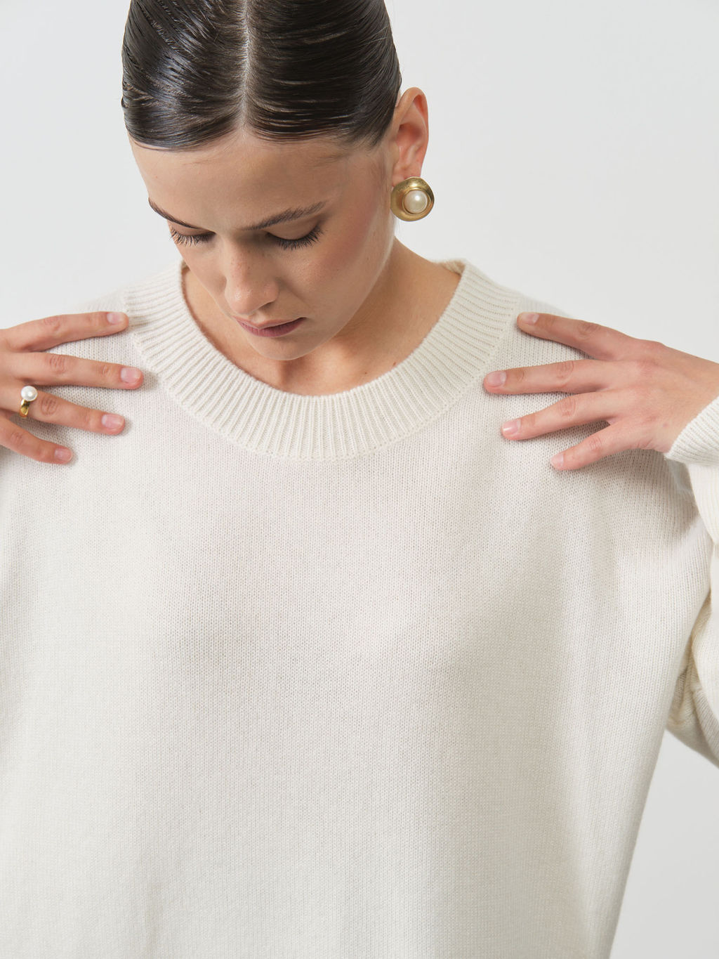 Джемпер из кашемира 1121 кремовый