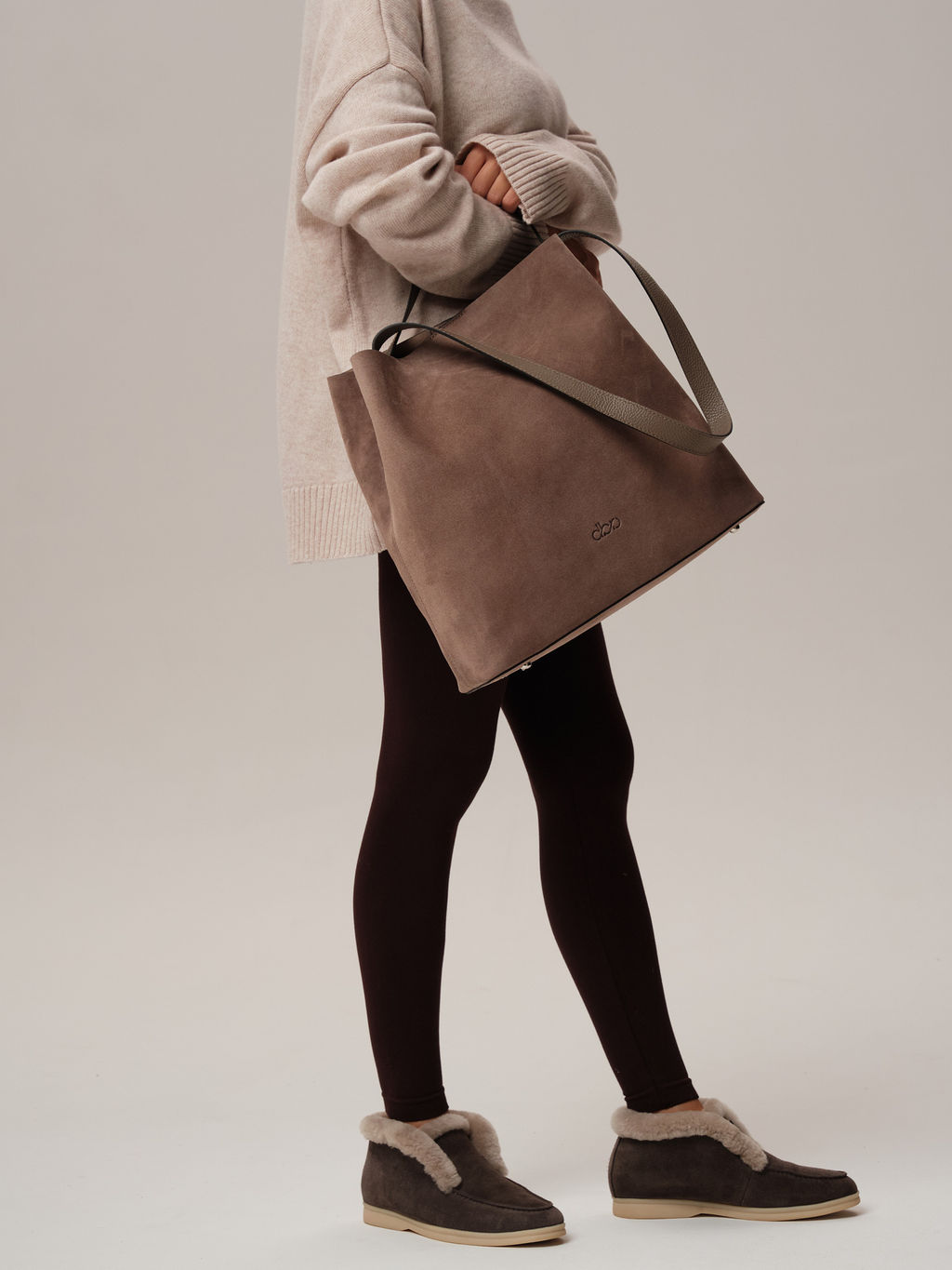 Замшевая сумка шоппер Olga DBR 30948 капучино фото 7