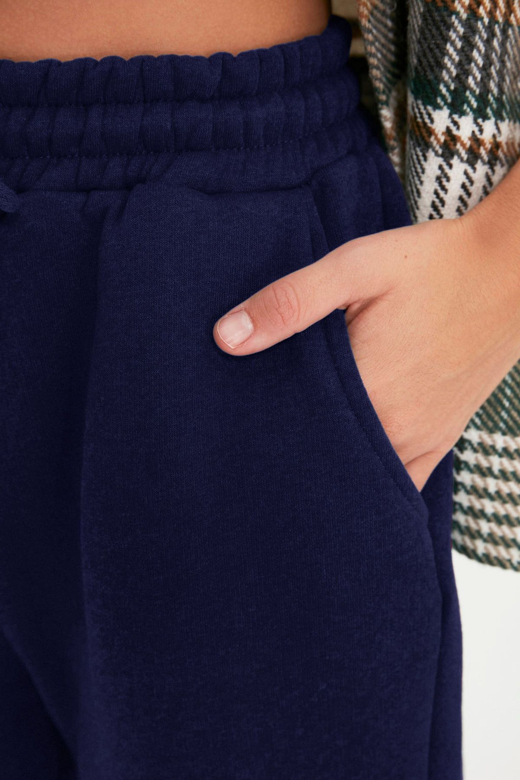 Lacivert Kal?n Ici Polarl? Basic Orme Esofman Alt? Pantolon TWOAW22EA0468