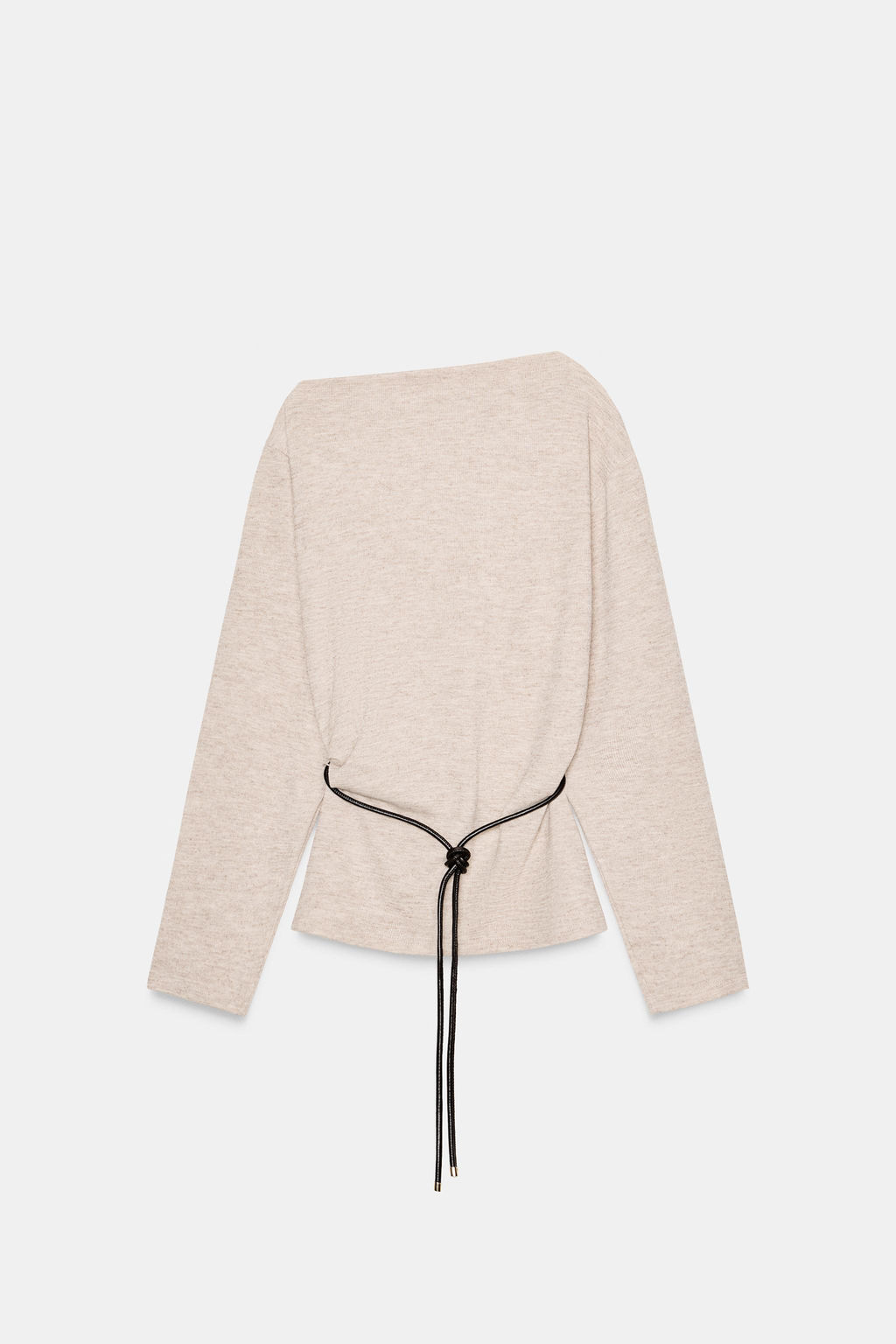 TEXTURED TOP WITH BELT