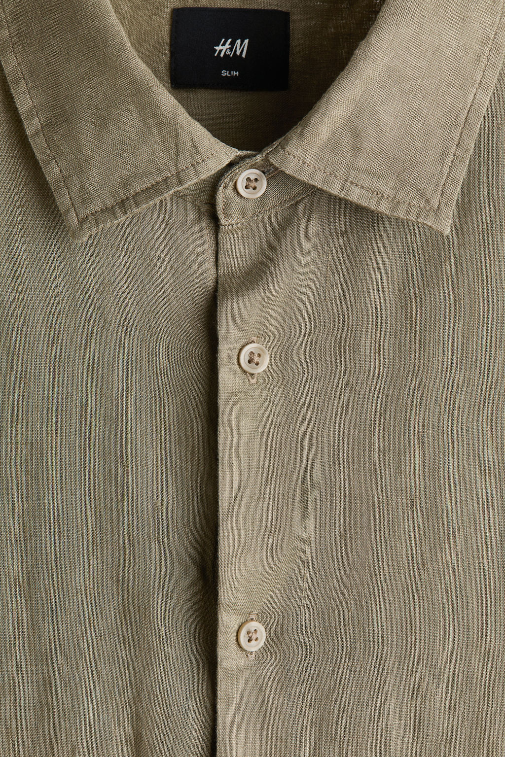 Camisa de lino Slim Fit - H&m фото 7