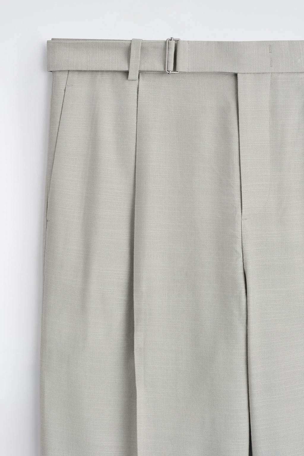 PANTAL?N WIDE LEG CON CINTUR?N EN MEZCLA DE LINO - H&m фото 7