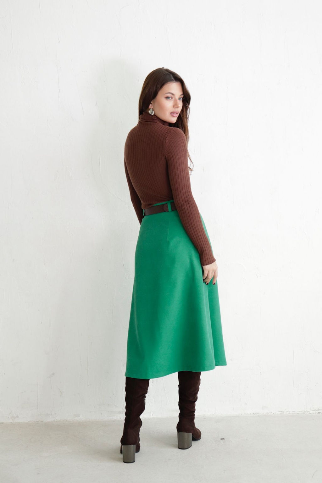 Юбка на пуговицах длины миди - Martichelli фото 33