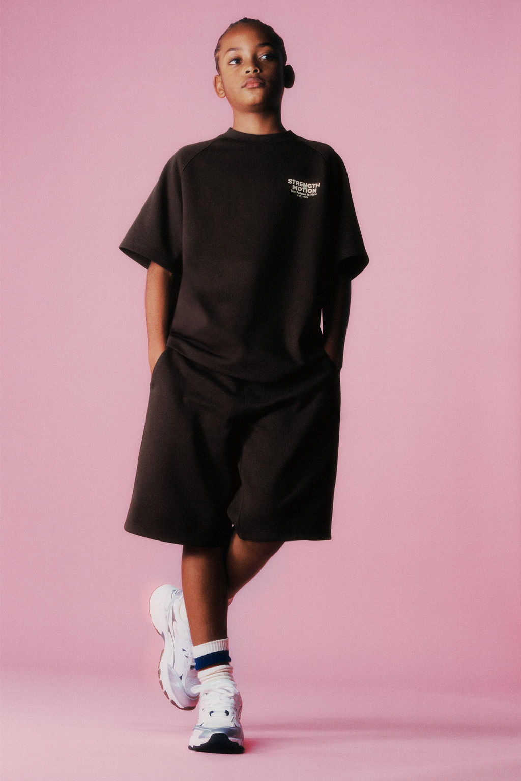 INTERLOCK SLOGAN T-SHIRT AND BERMUDA SHORTS SET - Zara фото 9