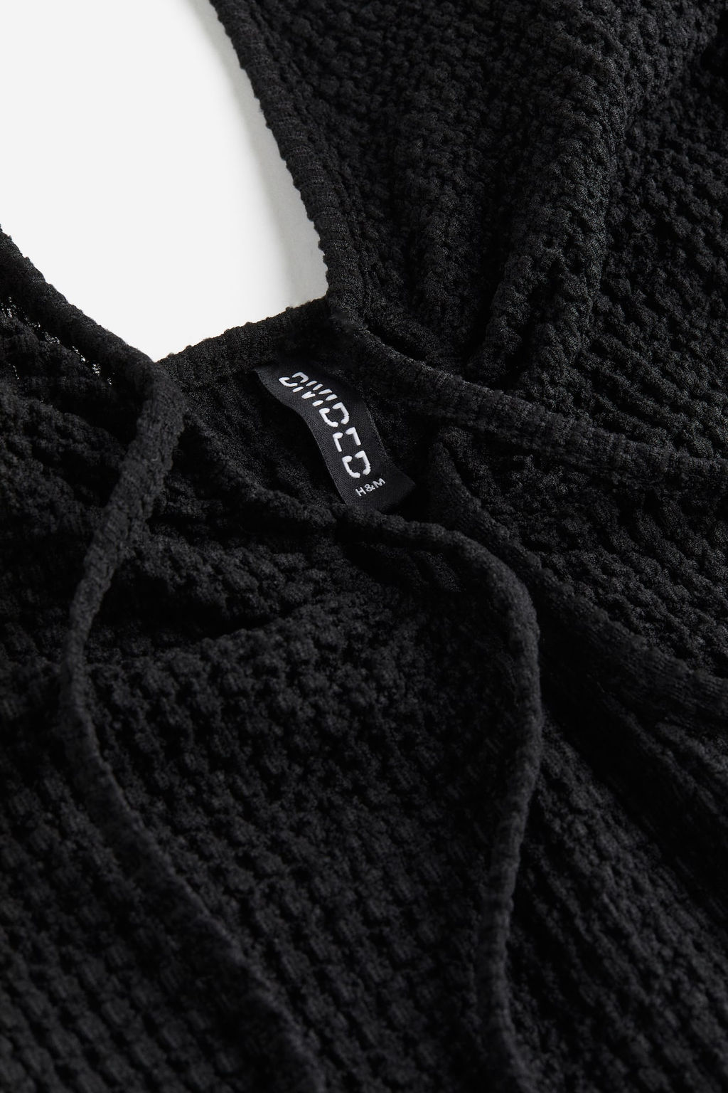 Vestido de punto con textura y lazada - H&m фото 2