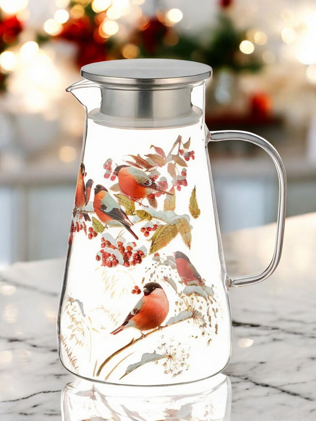 Кувшин "Снегири" 1400 мл 887-479 887-479 #НовыйГод /АРТИ-М/