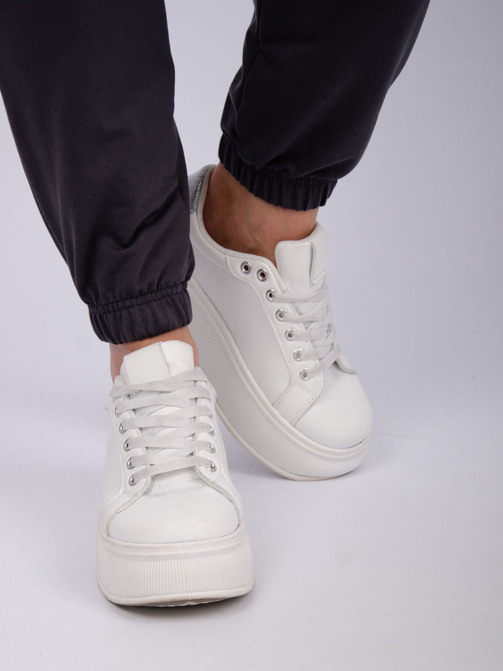 Джоггеры "Селена" серые, футер 2-х нитка начес