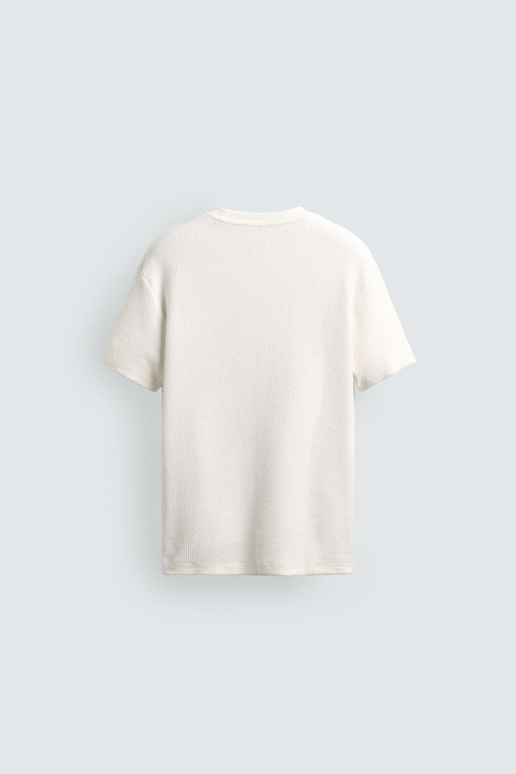 CAMISETA REGULAR FIT ESTRUCTURA / Blanco roto - Zara фото 8