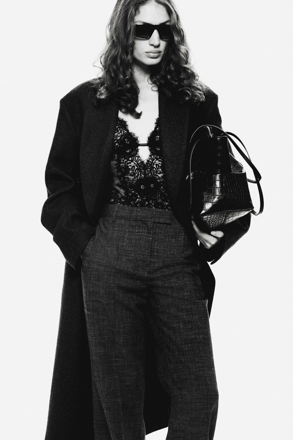 Pantal?n bootcut en mezcla de lana - H&m фото 2