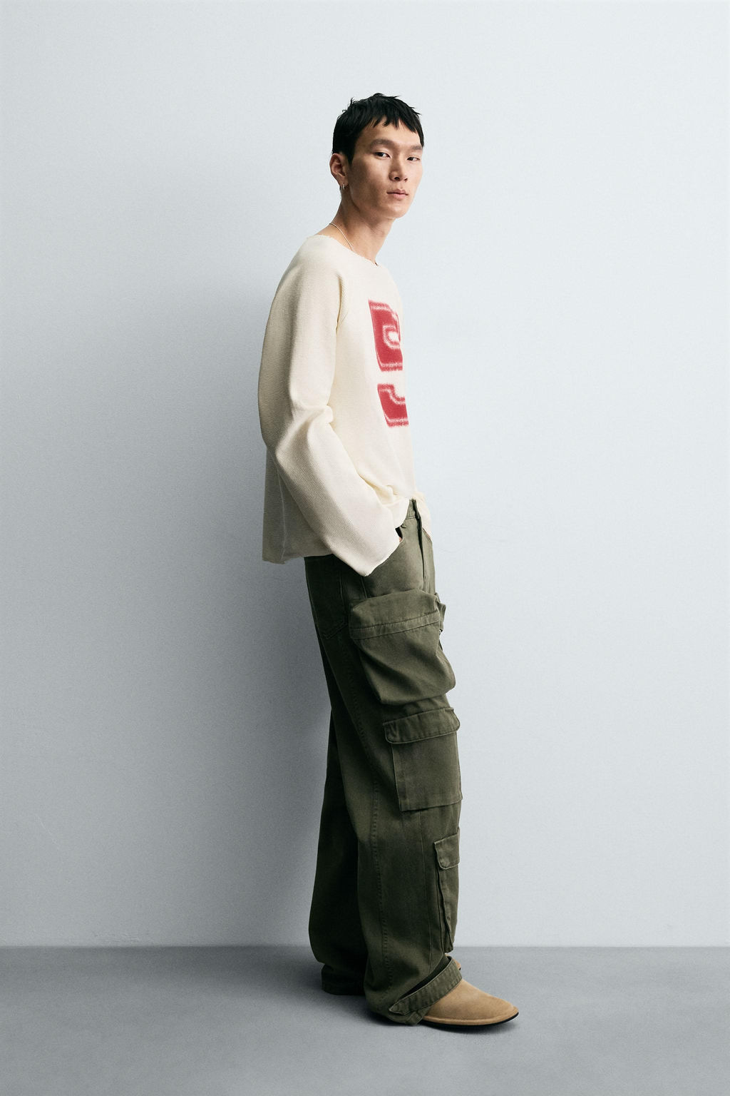 PRINTED CHECK T-SHIRT - Zara фото 4
