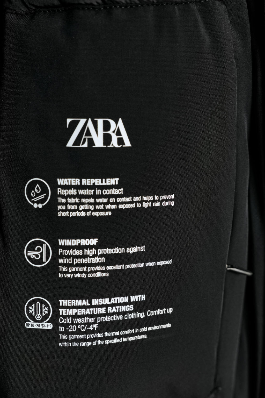 WATER-REPELLENT AND WINDPROOF PUFFER JACKET WITH HOODIE - Zara фото 17