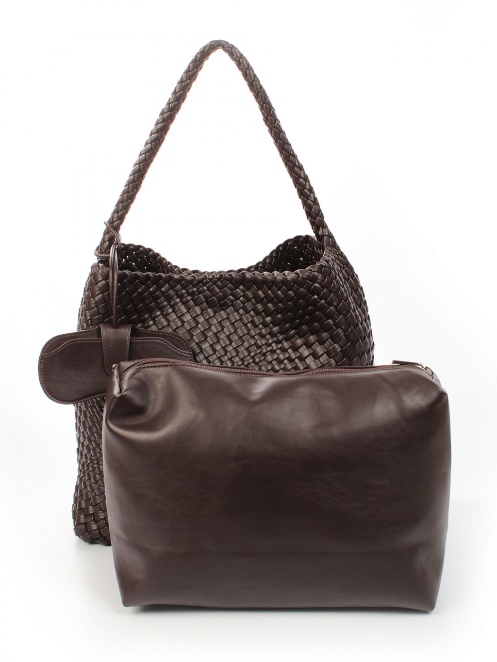 LACCOMA сумка СУ1053-0-темно-коричневый эко кожа хлопок  фото 4