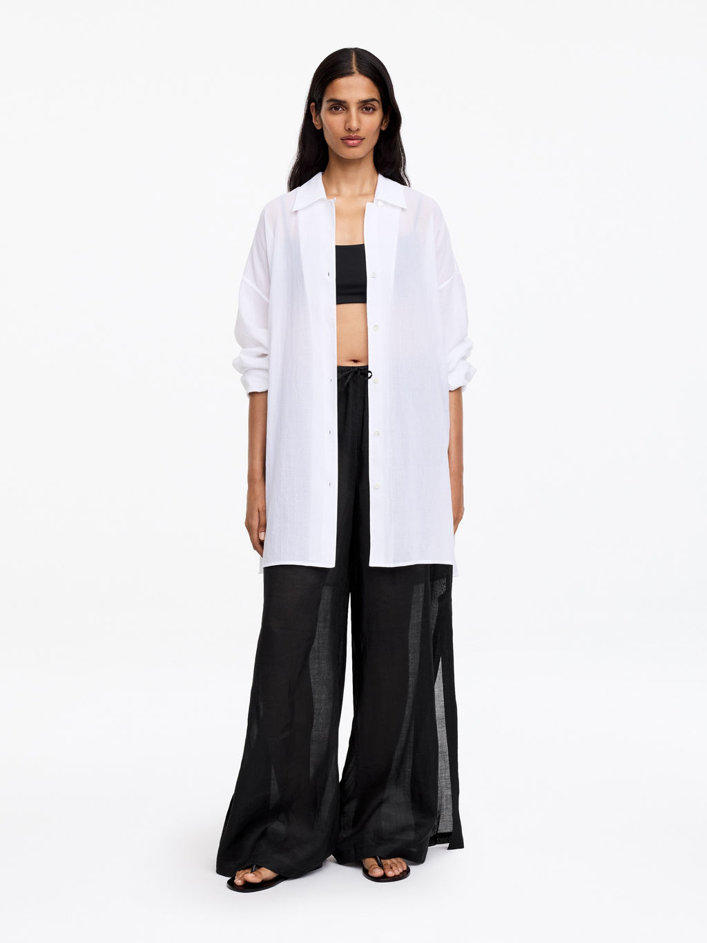 Pantalones de ramio con cord?n - H&m фото 2