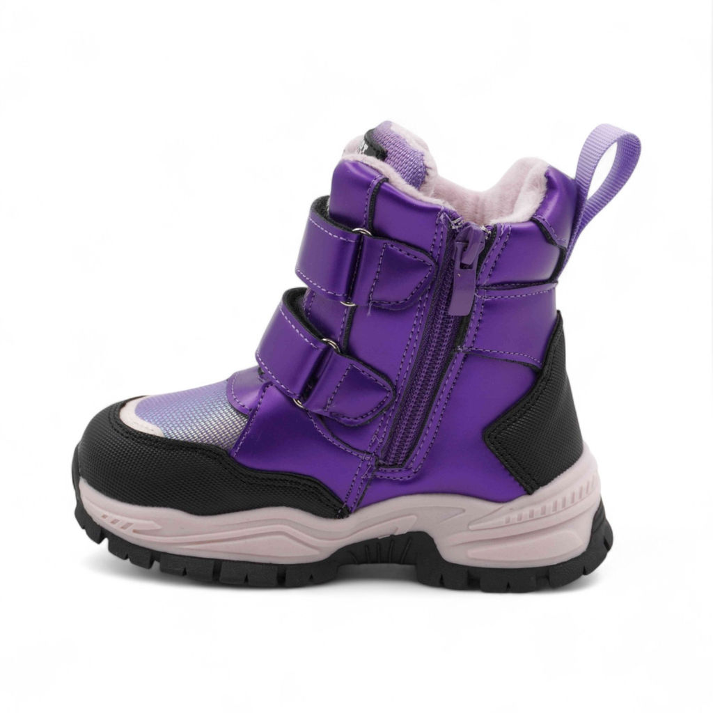 Ботинки мембранные на меху В6675-19 фиолетовые - BONCY фото 3