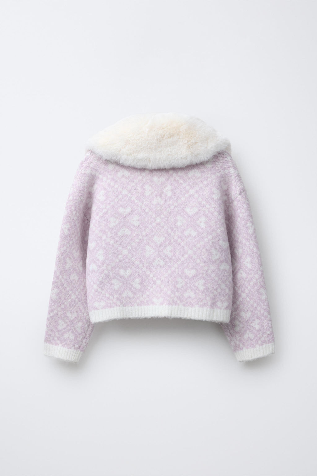 JACQUARD KNIT CARDIGAN WITH REMOVABLE FAUX FUR COLLAR - SKI COLLECTION - Zara фото 3