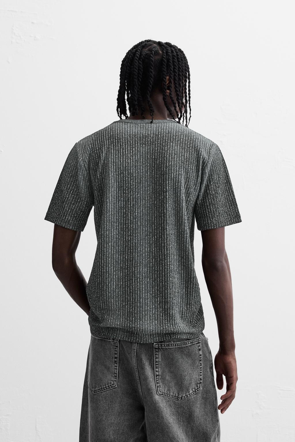 SPRAY PRINT KNIT T-SHIRT - Zara фото 3